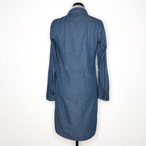 The Limited Denim Chambray Henley Shirt Dress - Size Extra Small - Picture 4 of 8